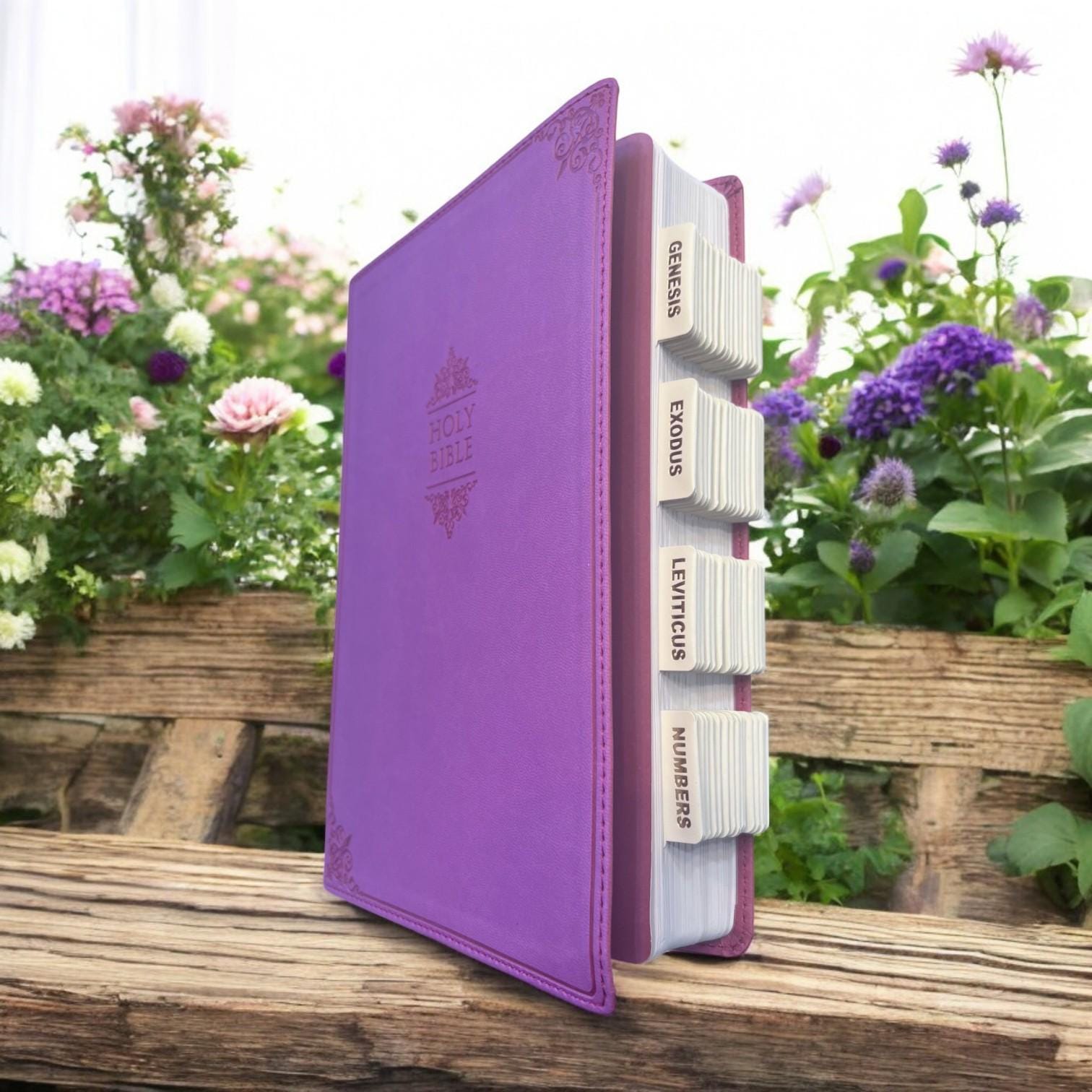 Custom Pink NIV Tabbed BIBLE with Tabs Christian Catholic Gift for Her Mom Women Girls Confirmation Communion Baptism Study Wedding Birthday