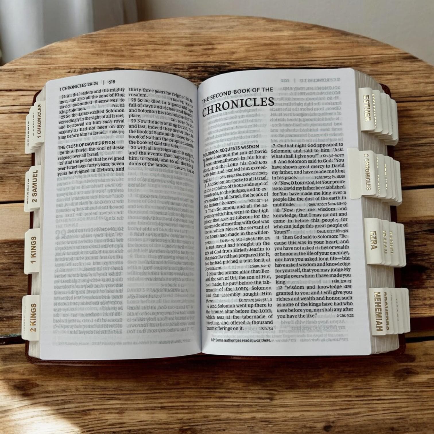 Custom Brown NKJV Tabbed BIBLE with Tabs Christian Gift for Him Dad Men Boys Her Mom Women Confirmation Communion Baptism Catholic Birthday