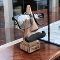 Personalized EYEGLASS HOLDER Glasses Stand Wood Sunglasses Cute Funny Unique Groomsmen Birthday Gift for Him Dad Her Mom Home Christmas