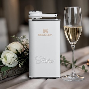 Personalized STANLEY FLASK for Men Women Wedding Bridesmaid Groomsmen Birthday Gift for Him Her Dad Mom Camping Anniversary Custom Engraved