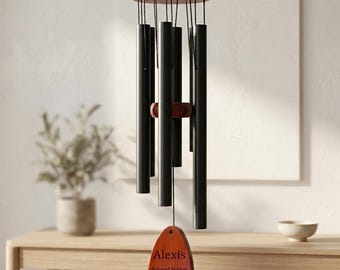 Personalized WINDCHIMES Wind Chime Memorial Sympathy Home Garden Housewarming Birthday Gift for Her Mom Wedding Anniversary Custom Engraved