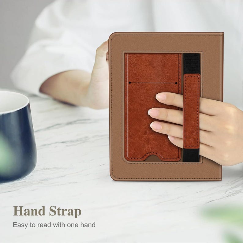 Personalized Leather KINDLE Case Cover Stand Book Lover Birthday Gift for Him Her Mom Dad Men Women (7"/ 6.8" Kindle Paperwhite & Colorsoft) image 9