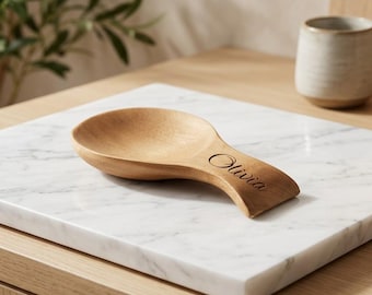 Personalized SPOON REST TRAY Stove Top Cooking Housewarming Home Kitchen Chef Wedding Birthday Gift for Her Mom Grandma Custom Engraved