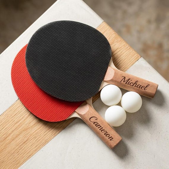 Personalized PING PONG PADDLES Table Tennis Racket Racquet Pips Hardbat Birthday Gift for Him Dad Her Men Women Mom Children Custom Engraved