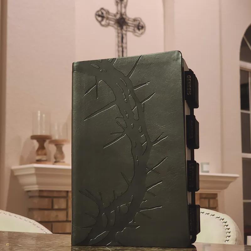 Custom Black KJV Tabbed BIBLE with Tabs Christian Gift for Him Dad Her Men Women Communion Baptism Catholic Confirmation Wedding Birthday