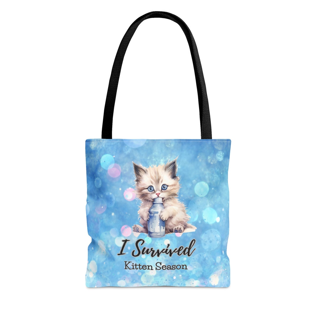 Tote Bag Bottle Baby Kittens Neonatal Kittens Orphan Etsy