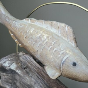 Swimming Together – One of a Kind Driftwood Fish Sculpture, Handcrafted Lakeside Wood Art, Organic decor image 6
