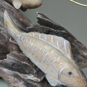 Swimming Together – One of a Kind Driftwood Fish Sculpture, Handcrafted Lakeside Wood Art, Organic decor image 5