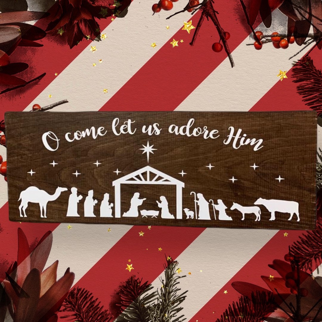 Wood Nativity Sign - Etsy