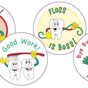 Beloningsstickers tandheelkundige gezondheid voor kinderen van funatomy!