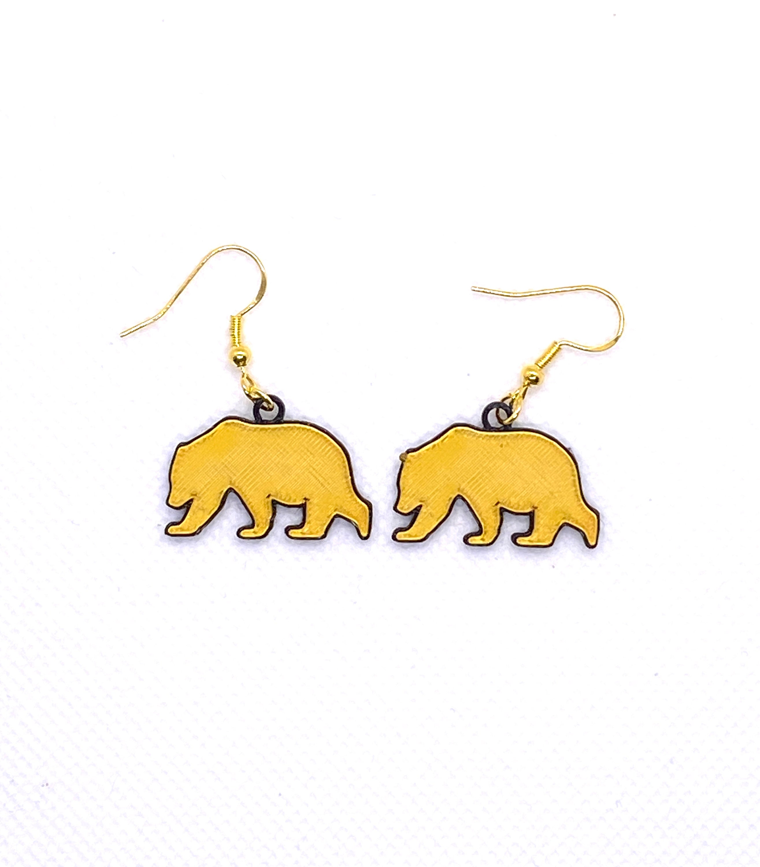 Golden bear earrings best sale