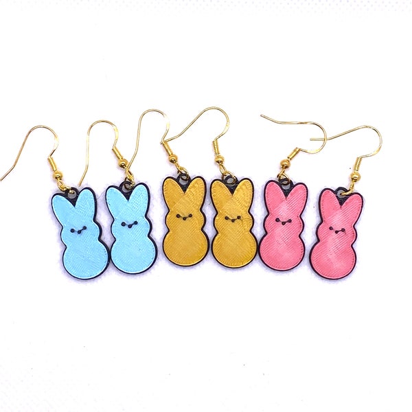 Adorable Peeps Bunny earrings