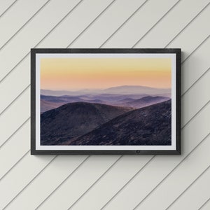 Mourne Mountains Sunset, County Down, Northern Ireland, Irish, Sunset, Landscape Photography, Fine Art Print, Giclée Print, Wall Art