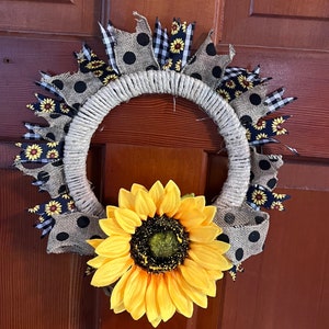 Sunflower Ribbon Wreath