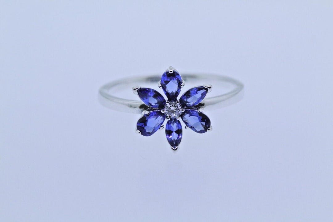 Pandora Sparkling Blue Herbarium Cluster Ring - Etsy