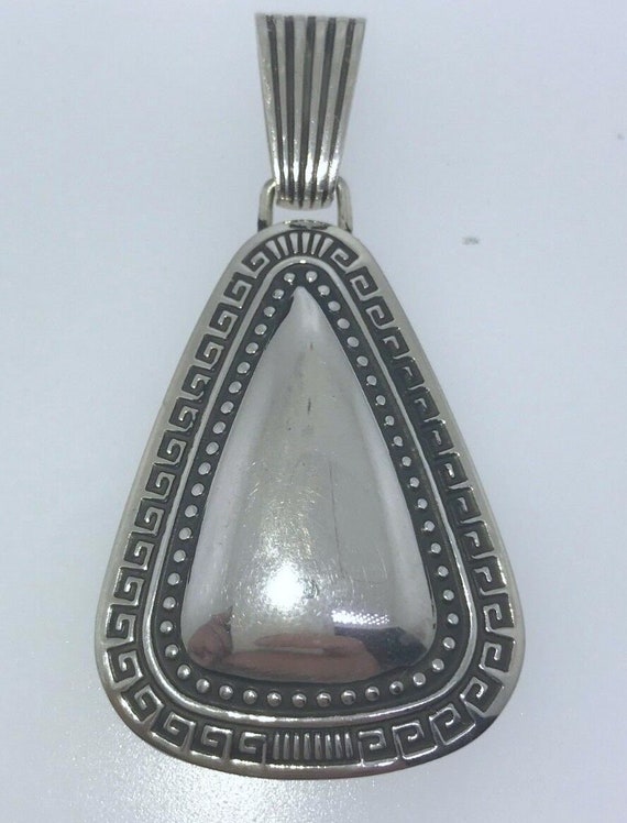 Large Sterling Silver Triangle Pendant - image 2