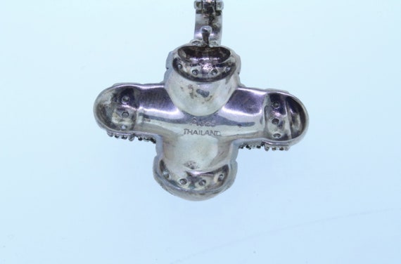 Sterling Silver, Marcasite & Cubic Zirconia Cross… - image 8