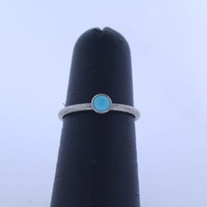 Vintage Handmade Sterling Silver Turquoise Ring, Size 6