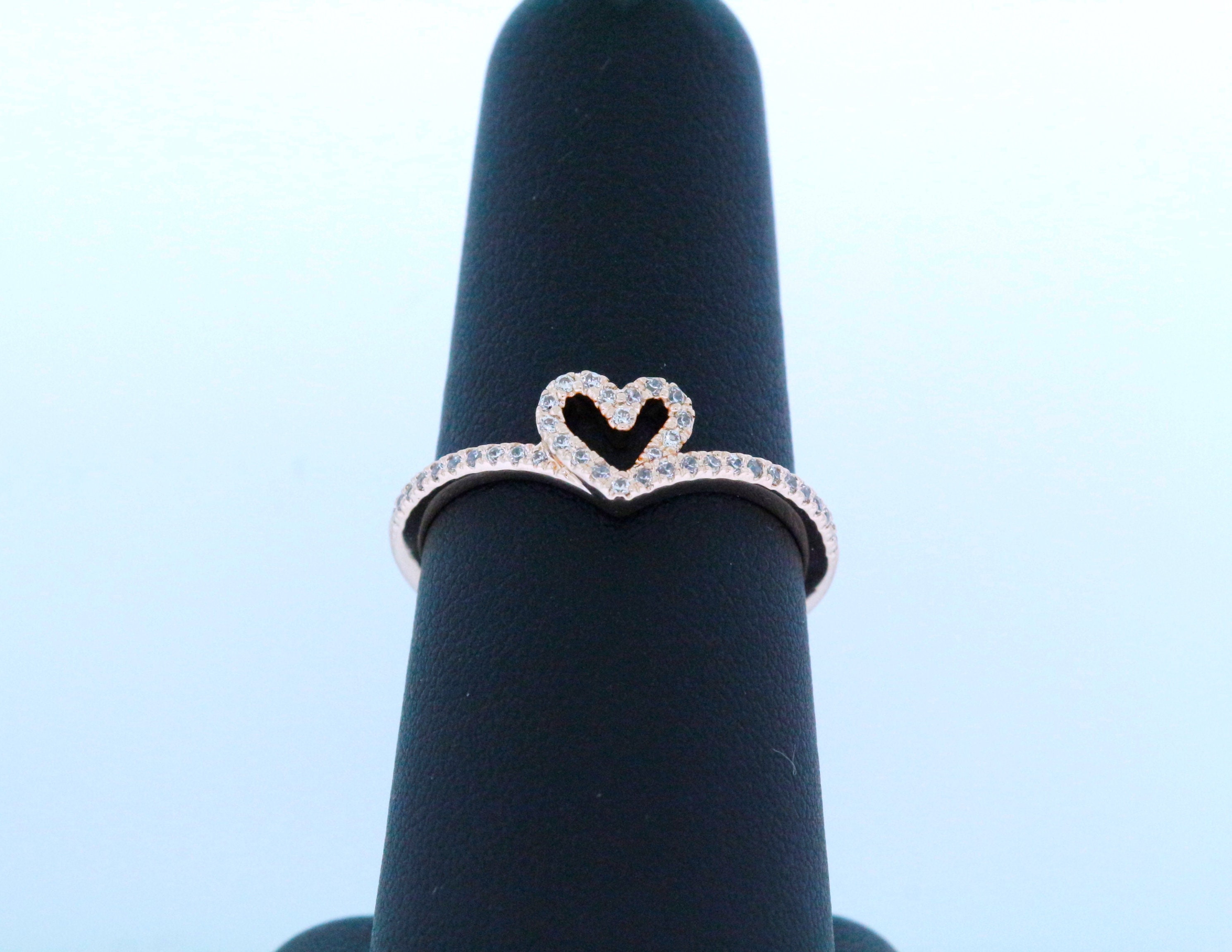 Wishbone Ring Pandora Sparkling Pattern Ring Pandora 14k Rose Gold