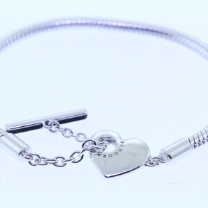 Pandora Moments Heart T-bar Snake Chain Bracelet - Etsy