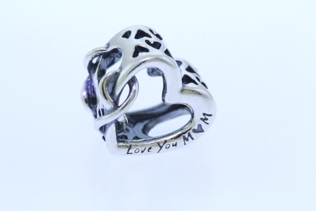 Pandora Love You Mom Infinity Heart Slide Charm 798825C00