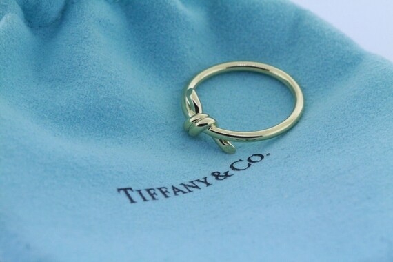 Authentic Tiffany & Co 18k Gold Row Knot Ring, Size 6.25 - Etsy