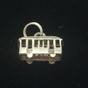 Sterling Silver Trolley Car Charm Pendant