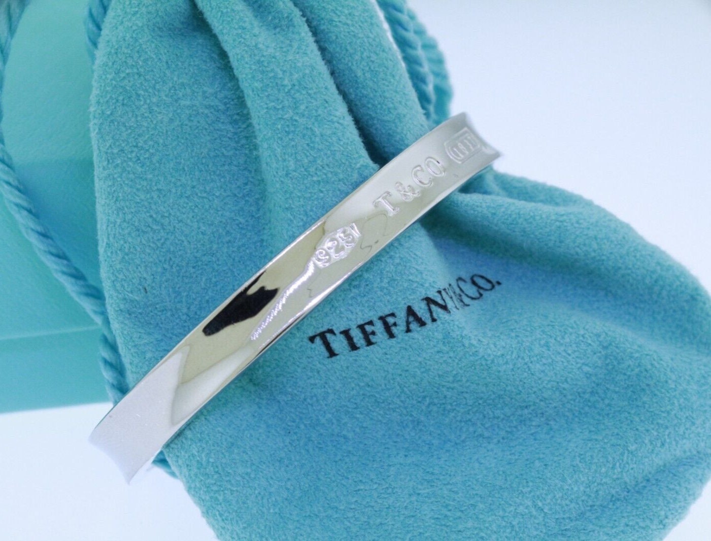 Tiffany and Co T&CO 1837 Collection 925 Silver Cuff Bracelet
