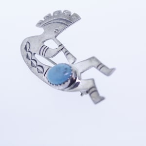 Southwestern Turquoise Sterling Silver Brooch