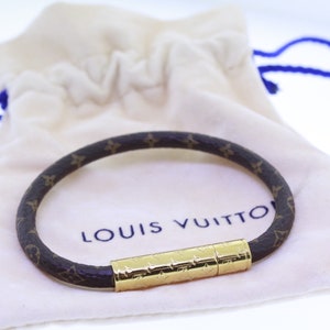 Louis vuitton, zwarte leren armband - Unique Designer Pieces