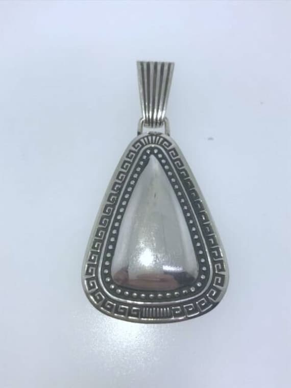 Large Sterling Silver Triangle Pendant - image 1