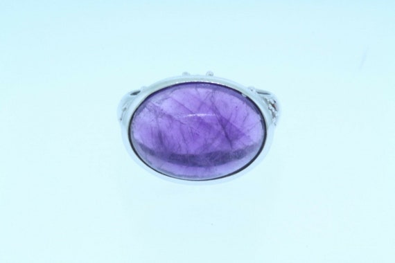 David Sigal Amethyst Sterling Cocktail Ring with … - image 6