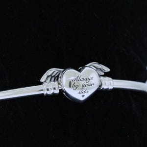 PANDORA Moments Winged Heart Bangle Bracelet 7.5 - Etsy