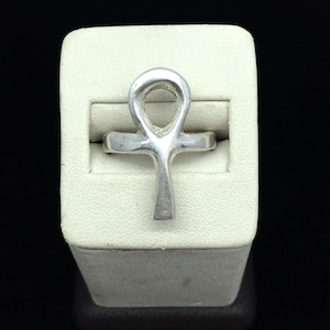 Egyptian Ankh Eternal Life Sterling Silver Ring