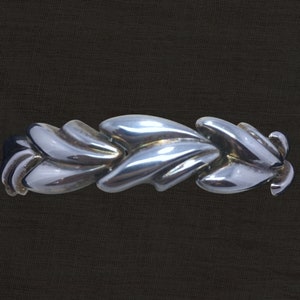 Sterling Silver Solid Sculptural Bracelet