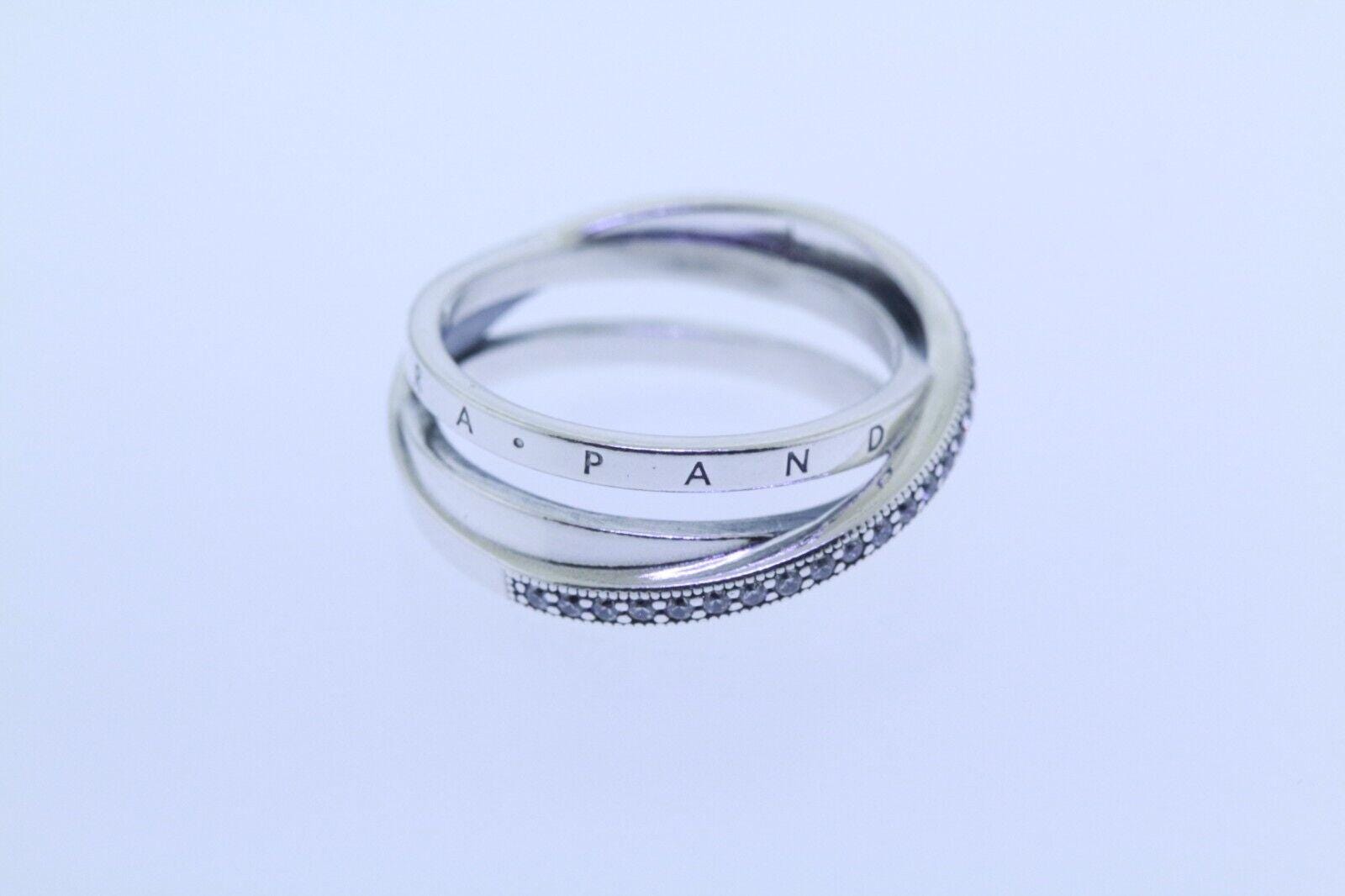 【パヴェが可愛い♪】PANDORA Crossover Pave Triple Band Ring Pandora Crossover Pavé CZ Triple Band Ring Pandora Rose
