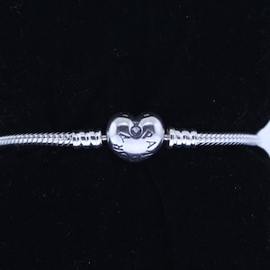 Pandora Sterling Silver Moments Heart Clasp Snake Chain Bracelet