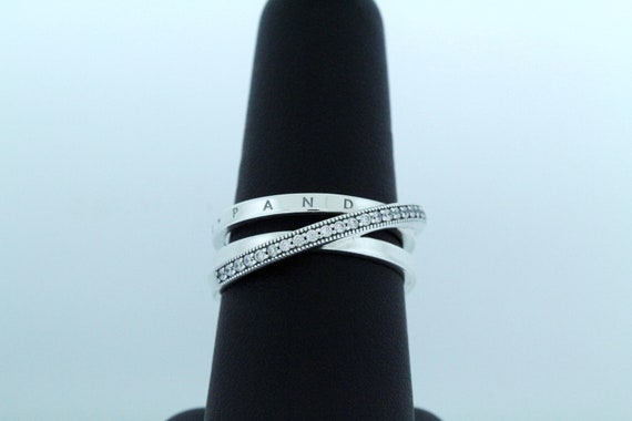 Crossover Pavé Triple Band Ring