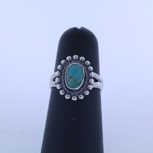 Vintage Sterling Southwestern Turquoise Ring, Size 6