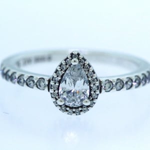 Pandora Sterling Silver Classic Teardrop Halo Ring