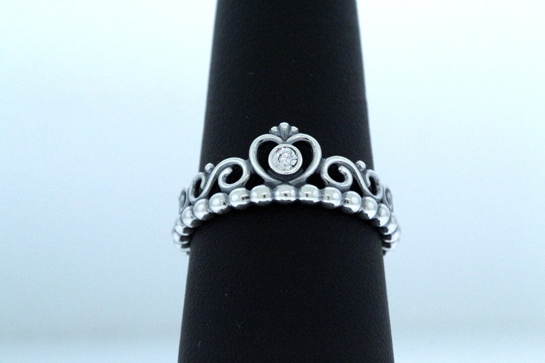 Pandora Sterling Silver Princess Tiara Crown Ring - Etsy