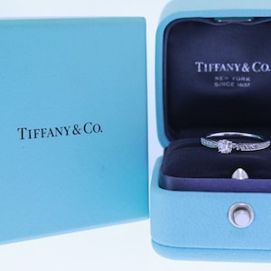 TIFFANY and CO. Solitaire Harmony Diamond & Platinum 950 Ring SZ 6
