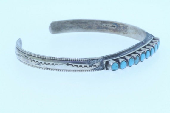 Vintage Zuni-Style Southwestern Snake Eyes Turquo… - image 2