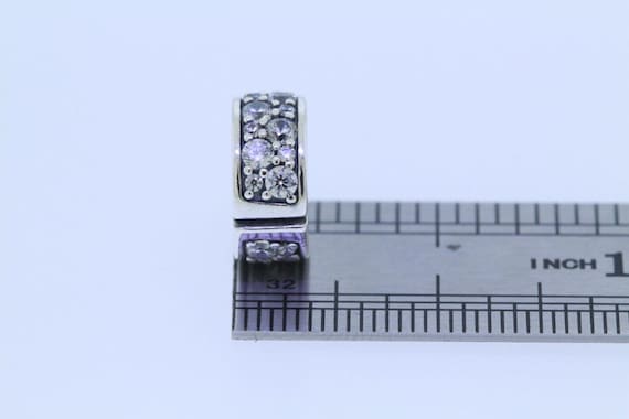クリアパヴェクリップチャーム パンドラ クリア キュービックジルコニア パヴェ クリップ