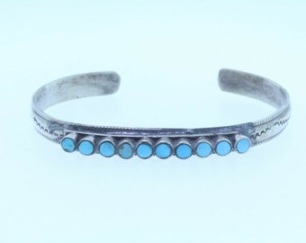 Hugh Bowekaty Vintage Native American Zuni Sleeping Beauty Turquoise Sterling Silver Earrings Hugh Bowekaty Vintage Native American Zuni Sleeping Beauty Turquoise Sterling Silver Earrings