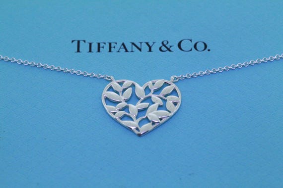 Tiffany&CO★Olive Leaf Heart Pendant Olive Leaf Heart Pendant Necklace - Seven Season