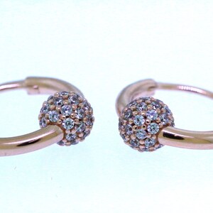 Pave bead hoop earrings pandora discount