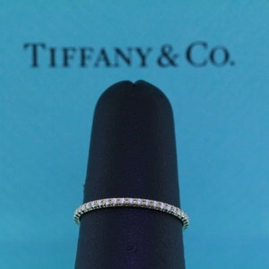 Tiffany & Co. Gold 18k Diamond Eternity Soleste Ring, Size 7