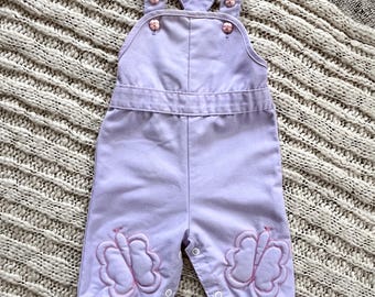 ヴィンテージ 70年代 シアーズ製 バタフライ柄ニーオーバーオール（サイズ：14～19ポンド）