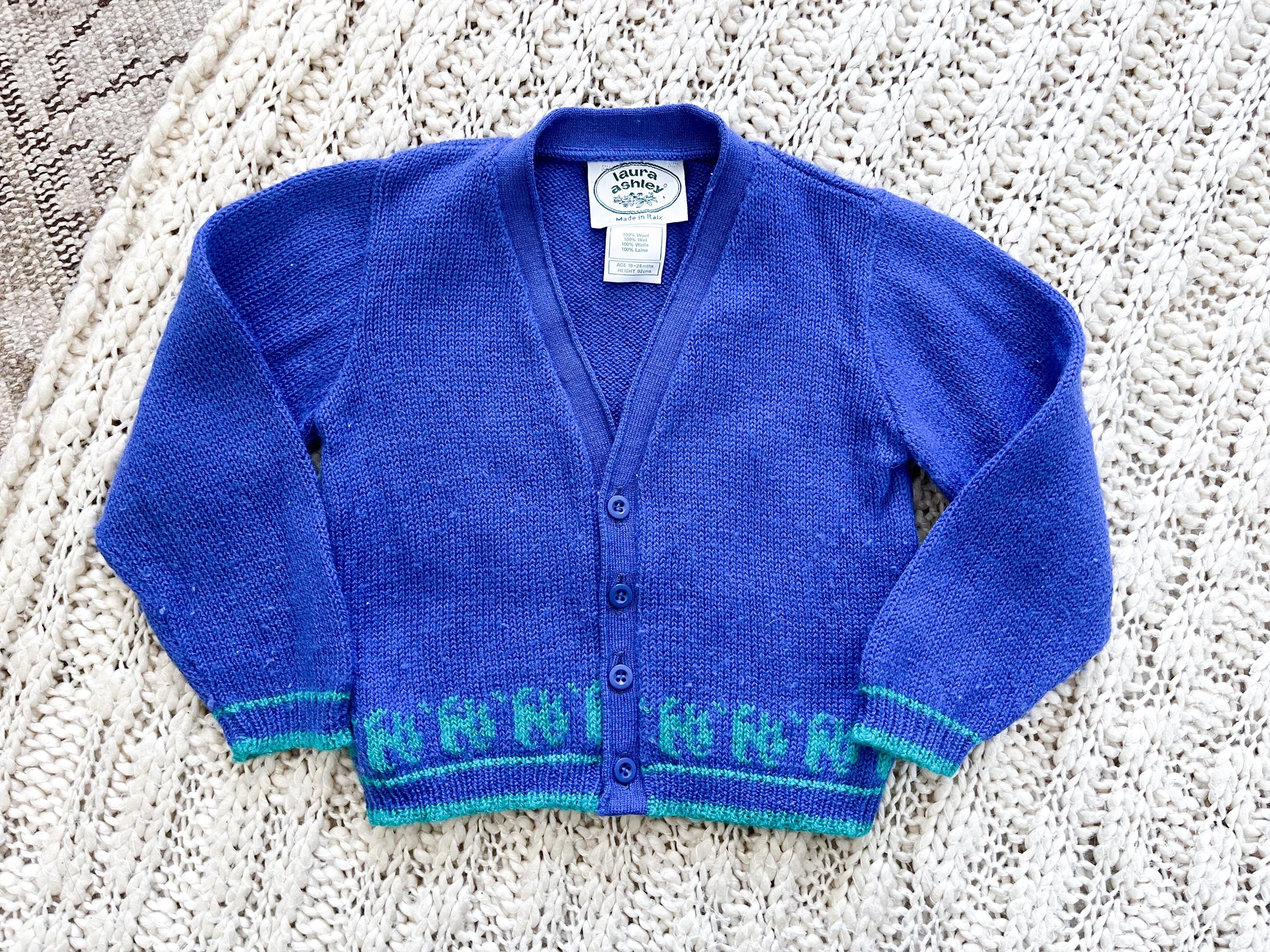 Pull Garçon George Col En V - Bleu - Coton Et Nylon - Taille 6-7 Ans - Manches Longues